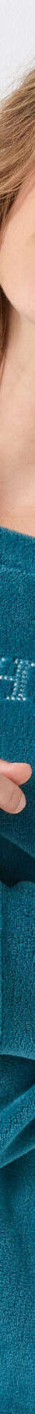 Pyjama pantalon polaire brodé "bonheur" manches longues (bleu canard) Pyjama pantalon polaire brodé "bonheur" manches longues (bleu canard)